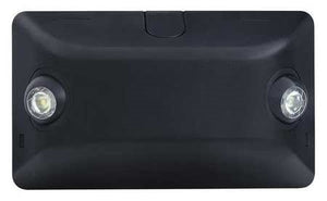 Dual-Lite EV2DB 1W Architectural LED Emergency Light, Damp Location Listed, Black Finish