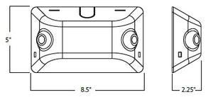 Dual-Lite EV4DB 1W Architectural LED Emergency Light with Remote Capacity, Damp Location Listed, Black Finish
