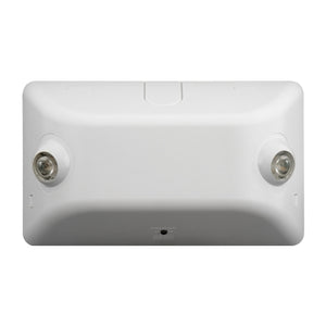 Dual-Lite EV4DI-24K-02L 1W Architectural LED Emergency Light with Remote Capacity, Damp Location Listed, Spectron Self-Diagnostics, 2400K, with 2W LED Heads, White Finish
