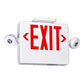 Dual Lite EVCHL-U-G-W-12 12W High Lumen Combination Exit/ Emergency Light, Universal Single/ Double Face, Green Letter, White Finish