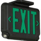Dual-Lite EVCUGBD4 Architectural LED Exit and Emergency Light, Universal Face, Green Letters, Black Finish, 2 LED Remote Capacity
