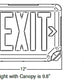 Dual-Lite EVCUGBD4 Architectural LED Exit and Emergency Light, Universal Face, Green Letters, Black Finish, 2 LED Remote Capacity
