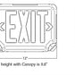 Dual-Lite EVCUGWD4-0 Architectural LED Exit and Emergency Light, Universal Face, Green Letters, White Finish, 2 LED Remote Capacity, No Self-Diagnostics, No Lamp Heads