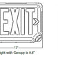 Dual-Lite EVCUGWD4 Architectural LED Exit and Emergency Light, Universal Face, Green Letters, White Finish, 2 LED Remote Capacity, No Self-Diagnostics