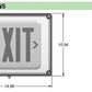 Dual Lite EVE4XRWE Wet Location NEMA Exit Sign, Red Letter, White Finish, Emergency Operation