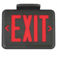 Dual-Lite EVEURBE LED Exit Sign, Single/ Double Face, Red Letters, Black Finish, Emergency Operation, No Self-Diagnostics