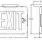 Dual-Lite EVEURW LED Exit Sign, Single/ Double Face, Red Letters, White Finish, Standard Model, No Self-Diagnostics