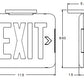 Dual-Lite EVEURWEI LED Exit Sign, Single/ Double Face, Red Letters, White Finish, Emergency Operation, Spectron Self-Diagnostics