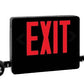Dual-Lite HCXURB Side Mount Designer LED Exit Sign and Emergency Light, Universal Face, Red Letters, Black Finish, 