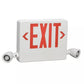 Dual Lite HCXURW-03LRC12 Side Mount Designer LED Exit Sign and Emergency Light, Universal Face, Red Letters, 3W LED Lamps with 17W Remote Capacity, White Finish