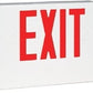 Dual-Lite HCXURWRC12-FTA Side Mount Designer LED Exit Sign and Emergency Light, Universal Face, Red Letters, White Finish, with 12W Remote Capacity, Lighting Heads Included, Free Trade Agreement Transform
