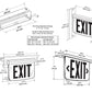 Dual Lite LECSRRSA Ceiling Mount Edge-Lit LED Exit Sign, Single Face, Red Letters, Right Arrow, Satin Brass Finish, AC Only