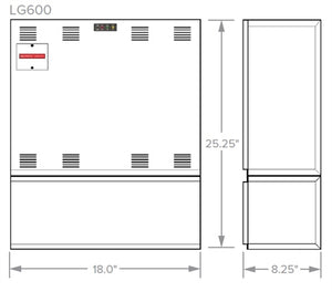 Dual-Lite LG600SI LiteGear 600VA/W Single-Phase Central Lighting Inverter, Surface Wall Mount, With Spectron Self Testing