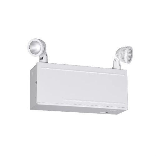 Dual-Lite LM40-12V-1205L 12V High Capacity Emergency Light, Lead Calcium Battery, No Self-Diagnostics, White Finish with 5W LED lamp heads