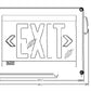 Dual-Lite LN4XRWEI Wet Location Thermoplastic Exit Sign, 120/277V, Red Letters, White Finish, Emergency Operation, Spectron Self-Diagnostics