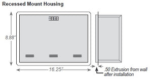 Dual-Lite LPS32-R 32W Central Lighting Micro Inverter, Recessed Wall Mount