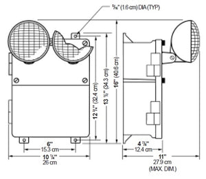 Dual-Lite N4X7-12VI 6V Harsh Environment Emergency Light, Spectron Self-Diagnostics