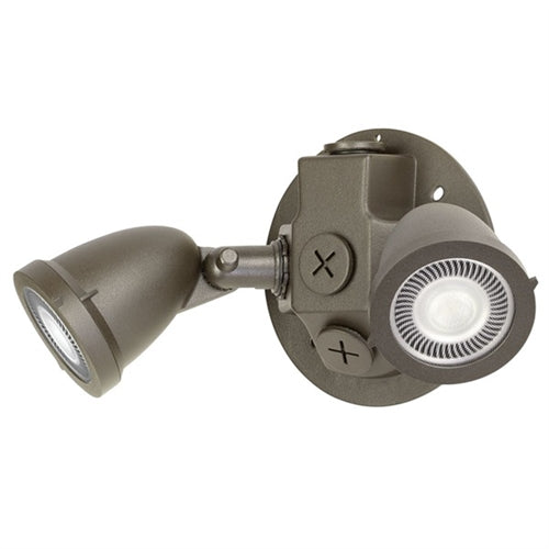 Dual Lite OCRDZ03L 6/12V, 3W LED MR16 Decorative Outdoor Remote Lighting Head, Wet Location, Double Head, Dark Bronze
