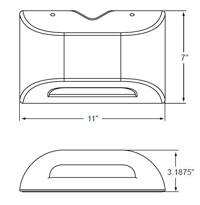 Dual-Lite PGP-HTR Emergency LED Sconce, Wet Location, with Battery Heater, Platinum Silver Finish