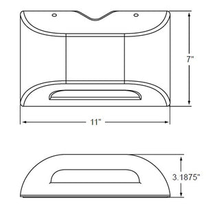 Dual-Lite PGP-HTR Emergency LED Sconce, Wet Location, with Battery Heater, Platinum Silver Finish