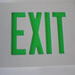 Dual-Lite SEDGWE Sempra Die Cast Exit Sign, Double Face, Green Letter Color, White Finish, Emergencey Operation, No Self-Diagnostic