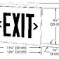 Dual-Lite SESRBN Sempra Die Cast Exit Sign, Single Face, Red Letter Color, Black Finish with Brushed Facec, AC Only, No Self-Diagnostic
