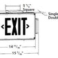 Dual-Lite SEWLDRWE-4X Harsh Environment Exit Sign, 120/277V, Double Face, Red Letters, White Finish, Emergency Operation, NEMA 4X, IP66 Rating