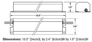 Dual-Lite UFO-6W-CLD One or Two 17W-40W (2'-4') or One 40W-215W (5'-8') T8, T9, T10, or T12 Fluorescent Emergency Battery Pack, No Self-Diagnostics, Extended Operating Temperature Range