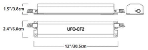 Dual-Lite UFO-CF2 One 13W-42W Twin, Quad or Triple Tube Lamp, One 22W-40W T5 Circline or One 18W-39W Long Compact Fluorescent Lamp Emergency Battery Pack, 700-1250 Lumens