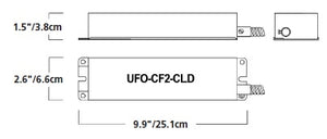 Dual-Lite UFO-CF2-CLD One 13W-42W Twin, Quad or Triple Tube Lamp, One 22W-40W T5 Circline or One 18W-39W Long Compact Fluorescent Lamp Emergency Battery Pack, 700-1250 Lumens, Extended
Operating Temperature Range