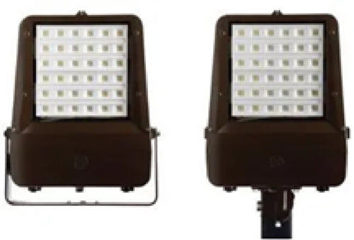Evolve EFH1-02-0-40-66-7-40-N-A-T1-DKBZ High Output LED Flood Light, Gen 2, 120-277V, 40000 Lumens, NEMA 6x5 Distribution, 70 CRI, 4000K, No PE Receptacle, Non Dimmable, No Control, Trunion Mount, Dark Bronze