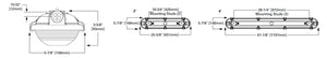 Fail Safe 4VRVT3-LD5-4-G-UNV-L835-CD1-WL-U 4' Tamper Resistant Vaportite LED, 4000 Lumens, General Distribution, 120-277V, 3500K, 1 Dimming Driver, Wet Location