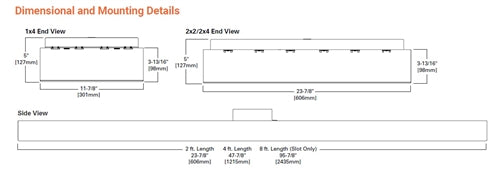 Fail Safe MRI-24ATR-40-L840-OPL-4/24 2'x4' Architectural Troffer Recessed Visual Therapy LED Light, 4000 Lumens, 80 CRI, 4000K, Opal/ Diffused Lens, Qty 4