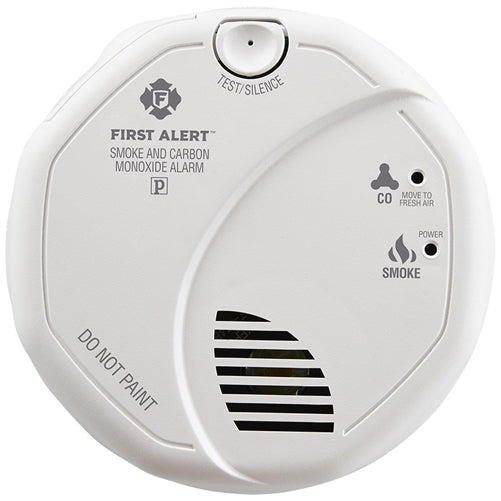 First Alert SC7010B 120V AC/DC Hardwired with 2 AA Batteries Backup Photoelectric Smoke Alarm and Carbon Monoxide Combo Alarm (Upgraded to SMCO100V-AC)