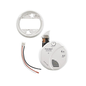 First Alert SC7010B 120V AC/DC Hardwired with 2 AA Batteries Backup Photoelectric Smoke Alarm and Carbon Monoxide Combo Alarm (Upgraded to SMCO100V-AC)