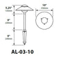 Focus Industries AL-03-10LED3ATV 12V 3W Omni LED Cast Aluminum 10" 2 Tier Pagoda Hat Area Light, Antique Verde Finish
