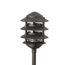 Focus Industries AL-03-4T-LEDP-HTX 12V 4W LED 300 lumens 4 Tier 6" Pagoda Hat Area Light, Hunter Texture Finish