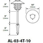 Focus Industries AL-03-4T10LED3HTX 12V 3W Omni LED Cast Aluminum 10" 4 Tier Pagoda Hat Area Light, Hunter Texture Finish