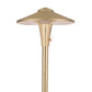 Focus Industries AL-04-AHFLED318SBRS 12V 3W Omni LED Cast Brass 7.5" China Hat Area Light with Adjustable Hub and 18" Finial, Brass Finish