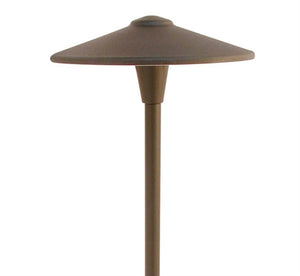 Focus Industries  12V 3W Omni LED Cast Aluminum 10" China Hat Area Light, Stucco Finish