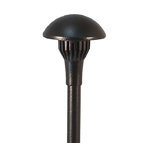 Focus Industries AL-06-LEDP-15S-BRT 12V 4W LED 300 lumens 5.5" Mushroom Hat Area Light, 15" stem, Bronze Texture Finish
