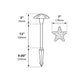 Focus Industries  12V 3W Omni LED Cast Brass Starfish Hat Area Light, Brass Acid Verde Finish