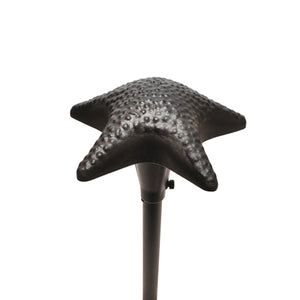 Focus Industries  12V 3W Omni LED Cast Aluminum Starfish Hat Area Light, White Texture Finish