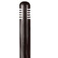 Focus Industries  12V 3W Omni LED Extruded Aluminum 3" Diameter Mini Bollard, Black Texture Finish