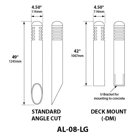 Focus Industries  12V 3W Omni LED Extruded Aluminum 4.5" Diameter Bollard, White Texture Finish