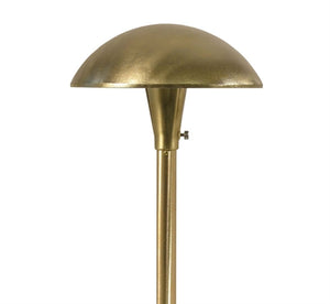 Focus Industries AL-12-LEDP-BRS 12V 4W LED 300 lumens 8" Mushroom Hat Area Light, Unfinished Brass