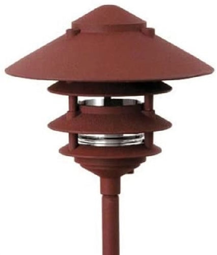 Focus Industries AL034T10L12BLT 3W Omni Super Saver LED 10" Four Tier Pagoda Hat Area Light, Black Texture
