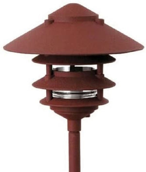 Focus Industries AL034T10L12BLT 3W Omni Super Saver LED 10" Four Tier Pagoda Hat Area Light, Black Texture