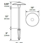 Focus Industries AL05L12WTX 12V 3W Omni LED 10" China Hat Area Light, White Texture Finish