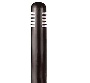Focus Industries AL08ALUML12HTX 12V 3W Omni LED Extruded Aluminum 3" Diameter Mini Bollard, Hunter Texture Finish